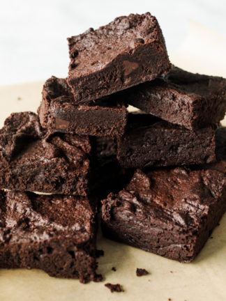 stacked brownie squares