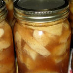 canned quart of apple pie in a jar