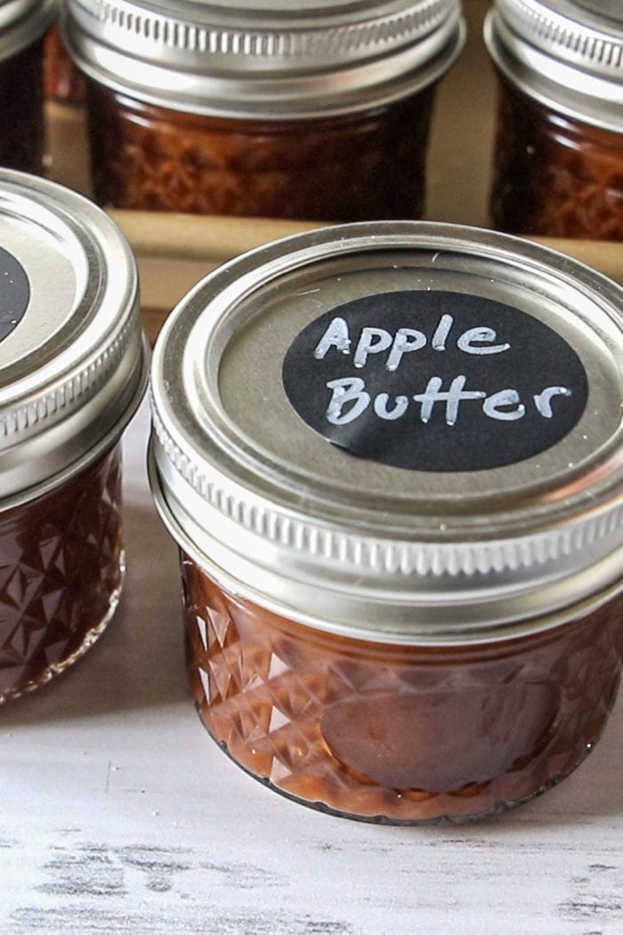 a jar of apple butter
