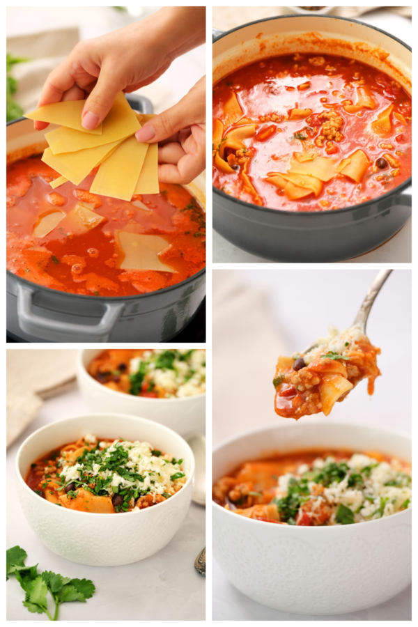 how to make easy lasagna soup with ground turkey