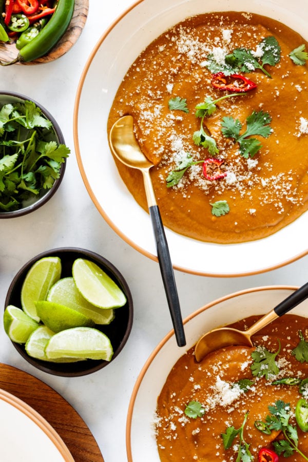 bowl of Roasted Sweet Potato Soup