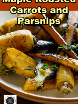 maple roasted carrots and parsnips