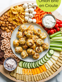 Mini Sausage Onion Brie en Croute Boards