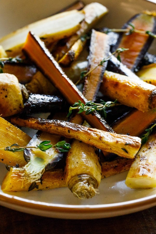 Serving of Roasted Carrots and Parsnips