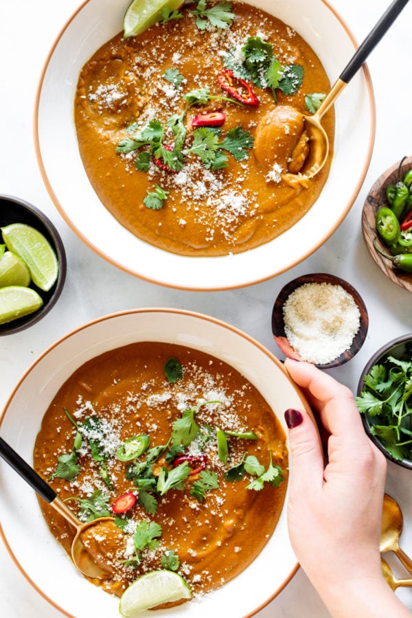 2 bowls of Roasted Sweet Potato Soup