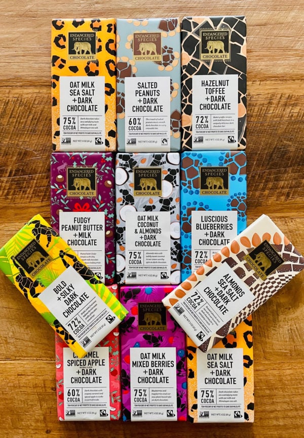 Endangered Species chocolate bars