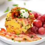 Slow Cooker Breakfast Casserole with sour cream and chives