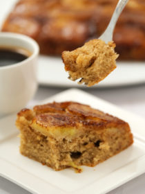 a bite of Brown Butter-Banana Coffee Cake