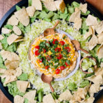 a large round Taco Dip Board