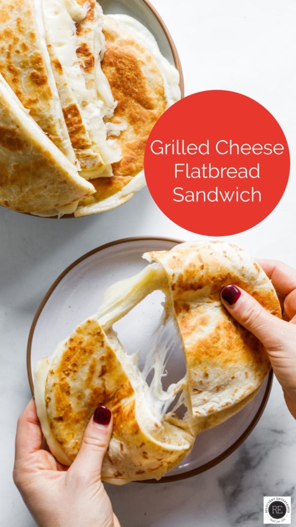 Grilled Cheese Flatbread Sandwich