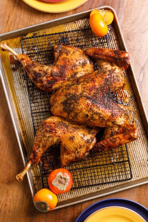 Orange Spatchcocked Turkey