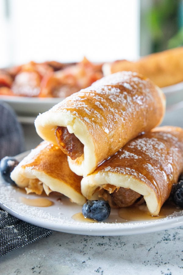 Pork Breakfast Sausage Pancake Rollups