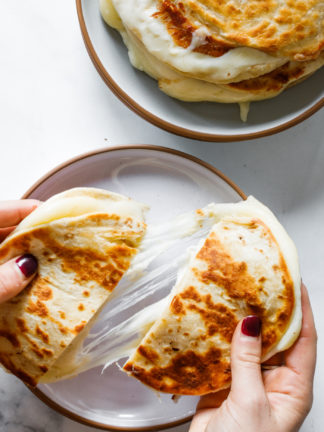 cheesy Grilled Cheese Flatbread Sandwich