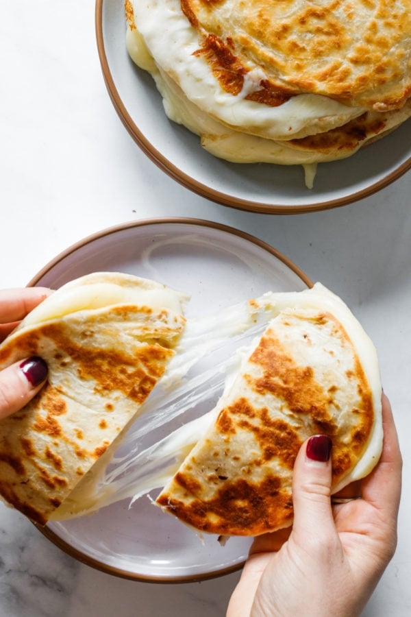 cheesy Grilled Cheese Flatbread Sandwich