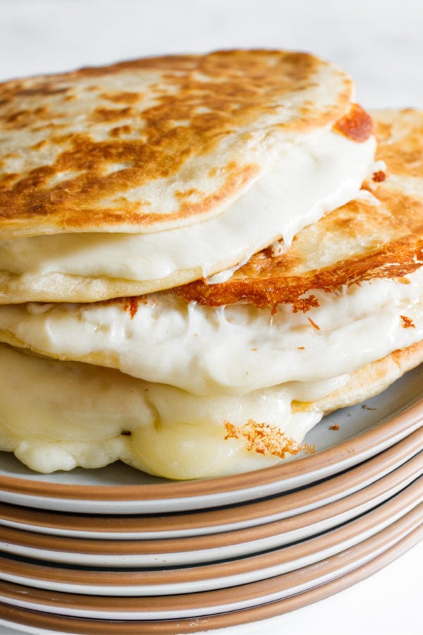 stacks of flatbread grilled cheese