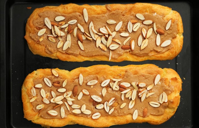 2 danish kringles with almonds