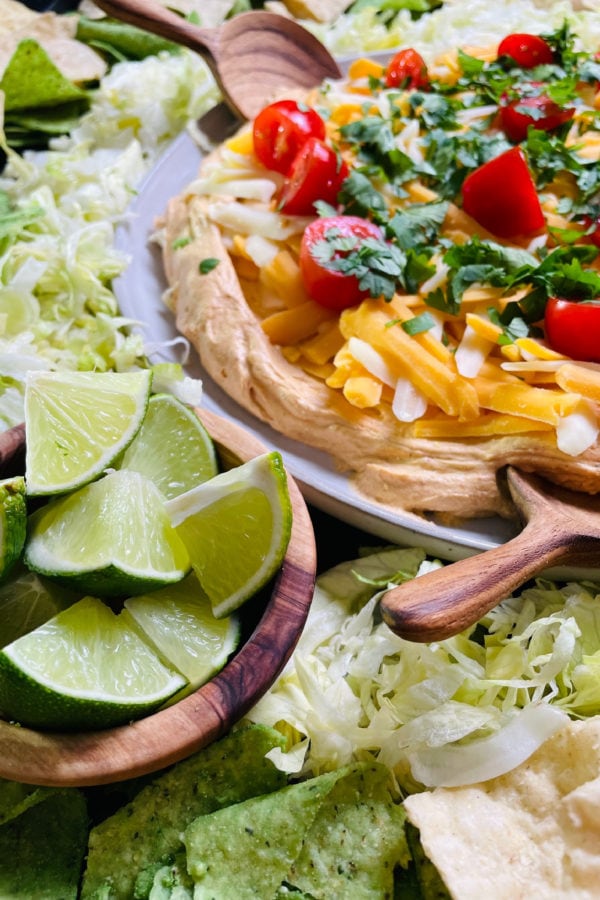 limes on a Best Taco Dip Board