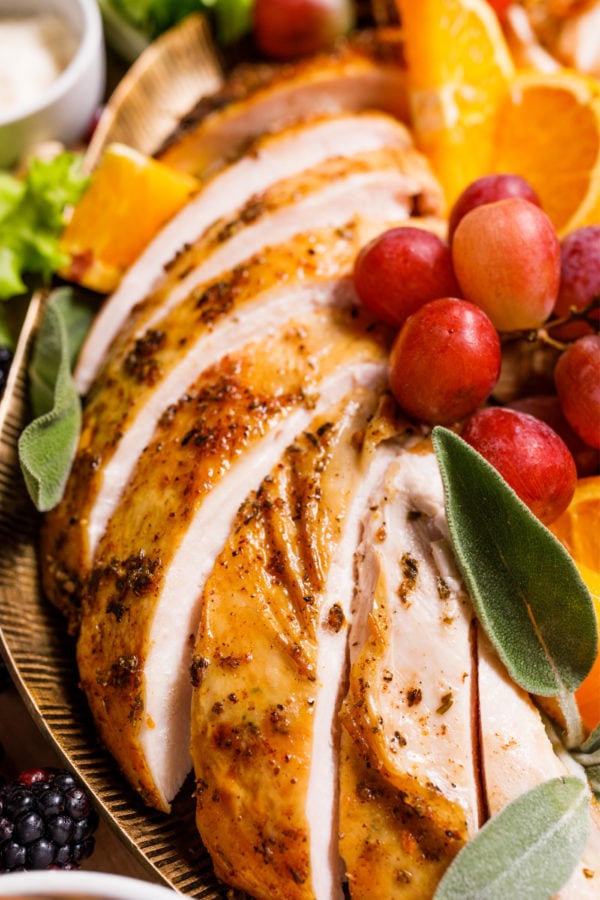 sliced Orange Spiced Spatchcocked Turkey