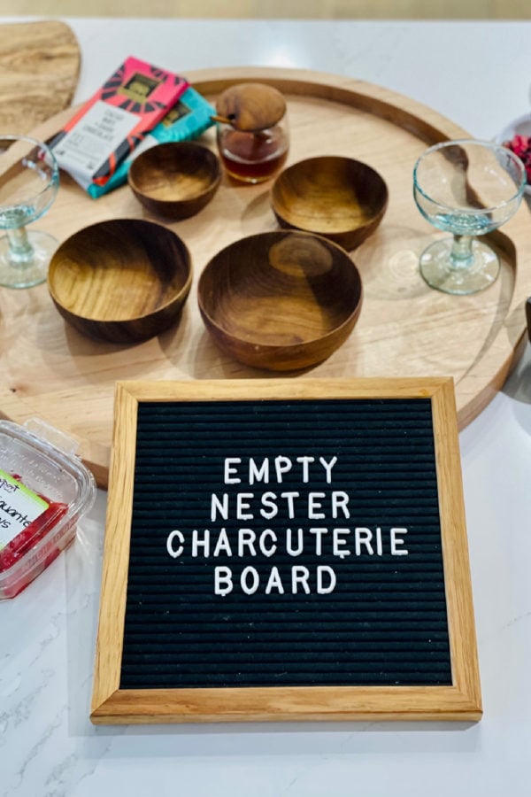 Empty Nester Charcuterie Board ingredients