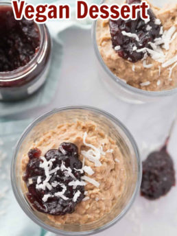 5-minute Vegan Dessert with coconut cream