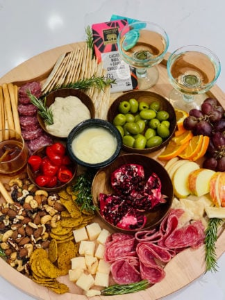 Empty Nester Charcuterie Board on "the big board"