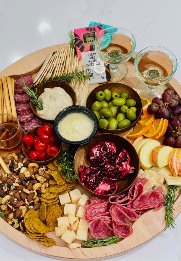 Empty Nester Charcuterie Board on "the big board"