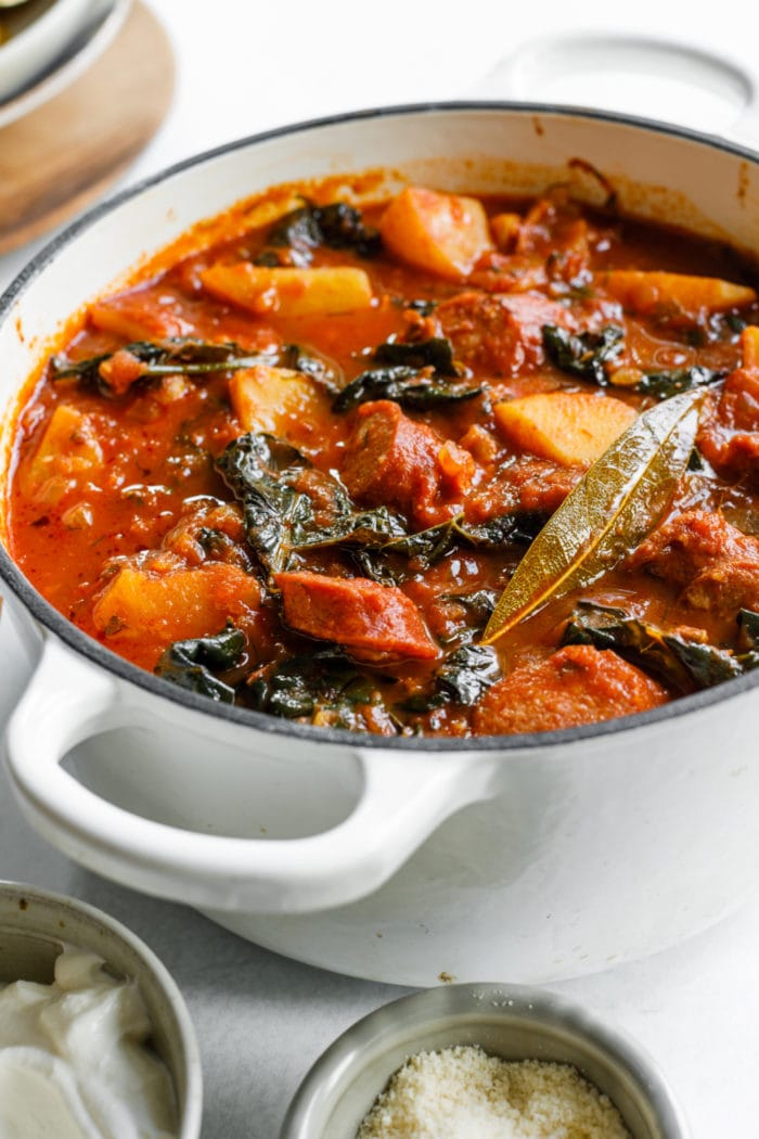 Sausage Bacon Tomato Soup Reluctant Entertainer