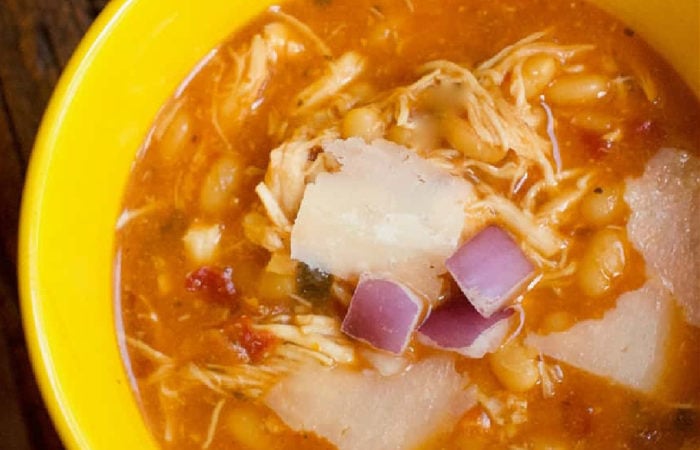 bowl of White Bean and Chicken Soup