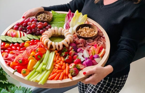 Whole 30 Charcuterie Board with shrimp