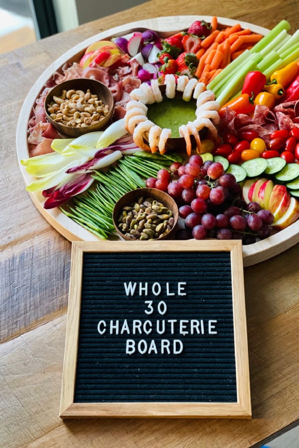 Whole 30 Charcuterie Board for game day