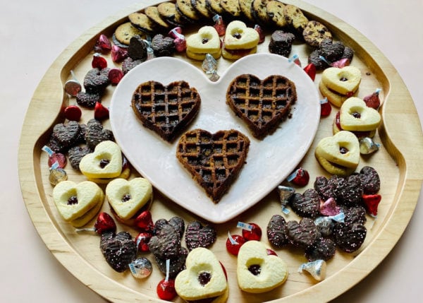 Heart-Shaped Waffle Cookies