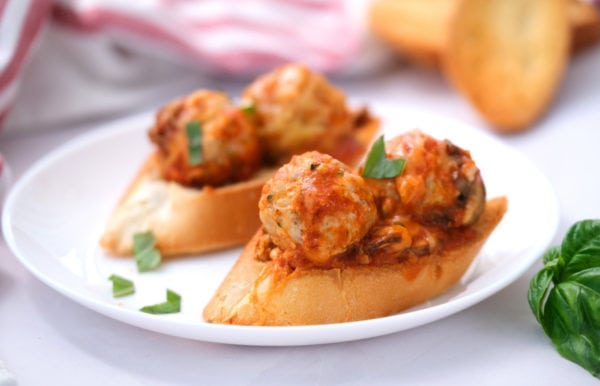 Skillet Cheesy Meatball Dip