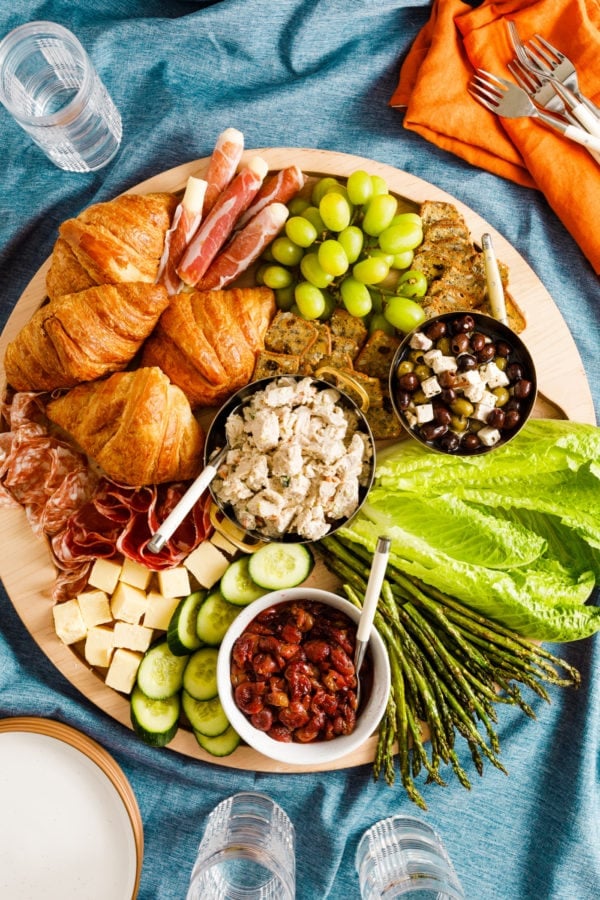 Chicken Salad Board with croissants