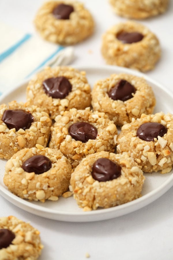 plate of Peanut Butter Thumbprints