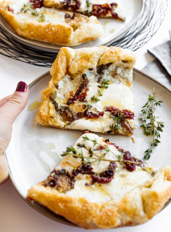 plated Charcuterie Puff Pastry Tart