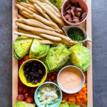 Easter Wedge Salad Board with bread sticks