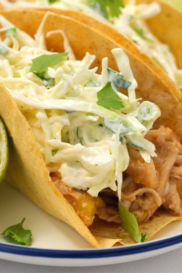 cilantro slaw on tacos