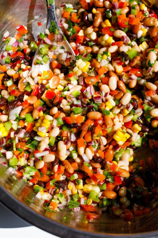 big bowl of Texas Caviar Bean Dip