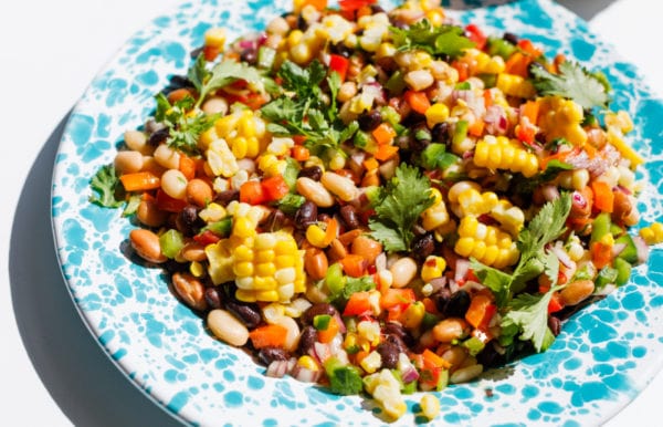 fresh ingredients for Texas Caviar Bean Dip