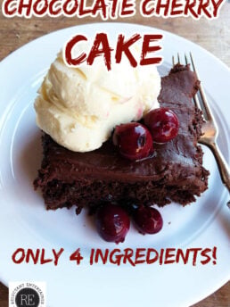 Easy 4-Ingredient Chocolate Cherry Cake