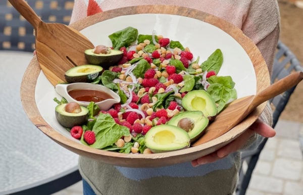 an epic Spinach Raspberry Salad