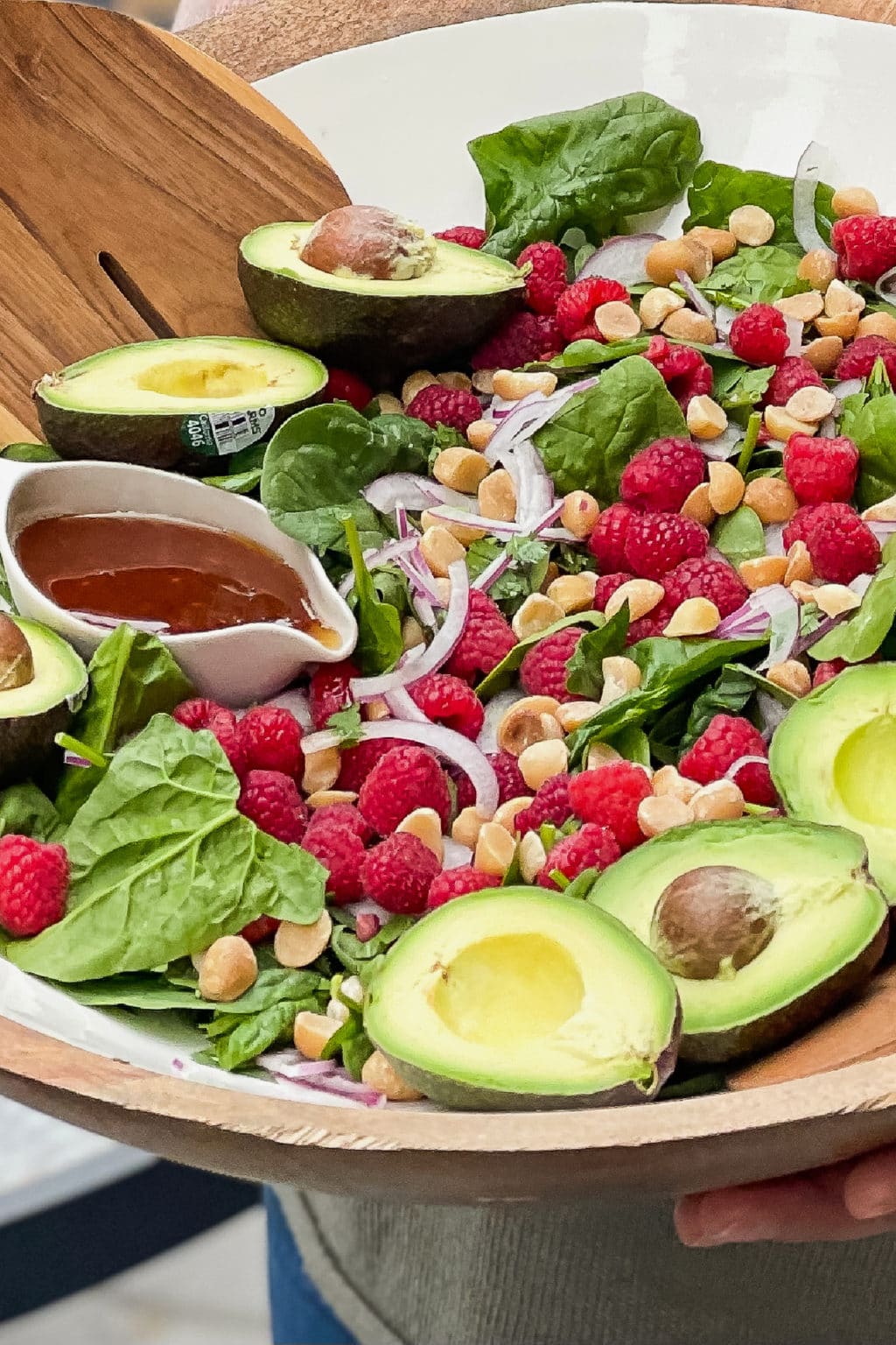 Spinach Raspberry Salad - Reluctant Entertainer