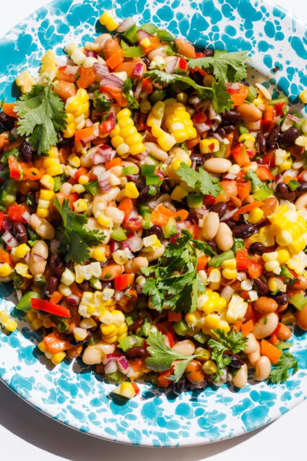 vibrant colors of Texas Caviar Bean Dip