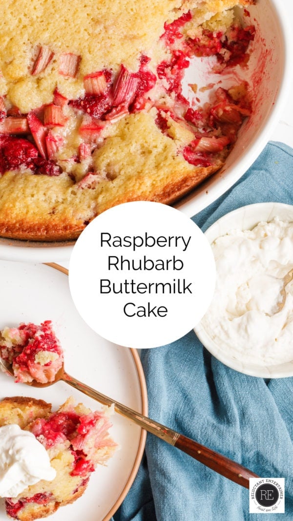 spoonful of Raspberry Rhubarb Buttermilk Cake