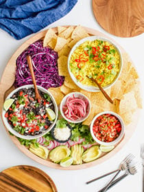 serving a Vegetarian Burrito Bowl Board