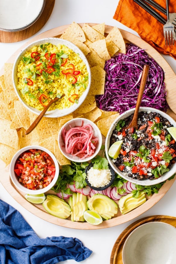 Vegetarian Burrito Bowl Board