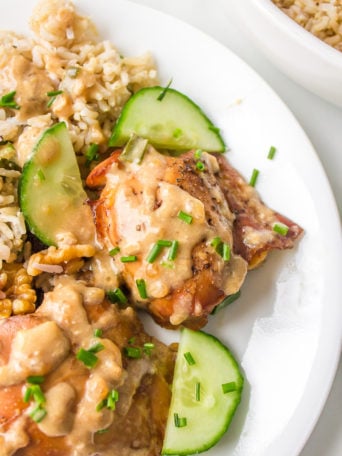 plate of coconut chicken