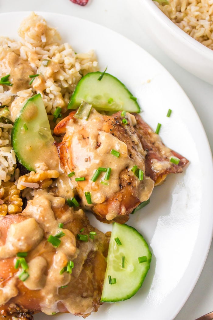 plate of coconut chicken