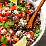 Cuban Black Beans with lime