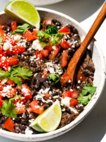 Cuban Black Beans with lime